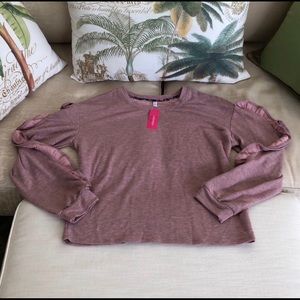 Xhilaration Long Sleeve Ruffle Knit Top